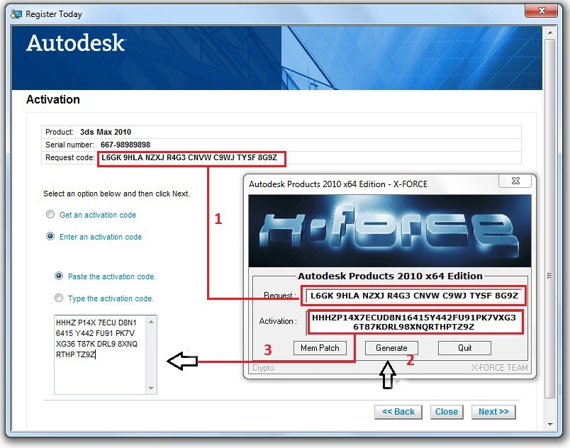 autocad 2010 activation code 32 bit