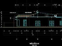 Bản vẽ nhà cấp4 đơn giản , diện tích 6,25×23,75m