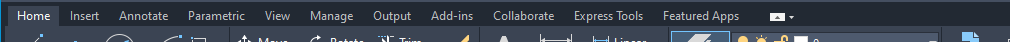 Dai ribbon AutoCAD 2026 co tab Express Tools