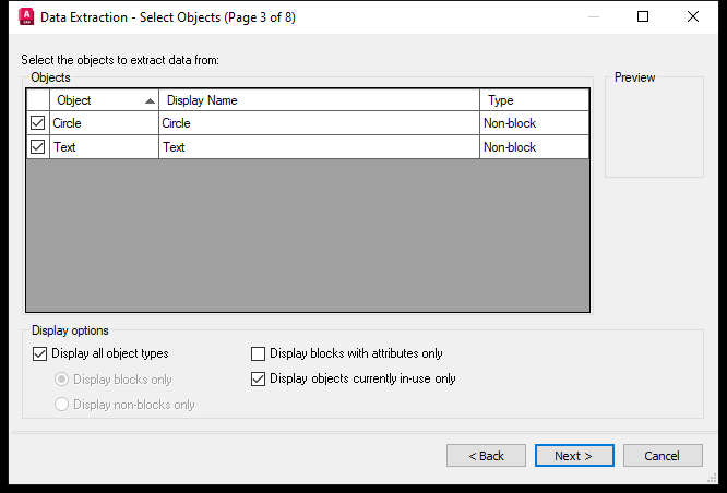 Trang 3 Select Objects liet ke Circle va Text