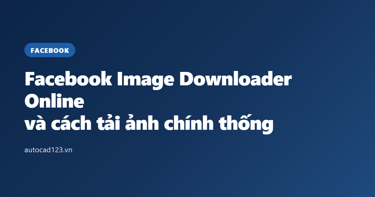Facebook Image Downloader Online và cách tải ảnh chính thống