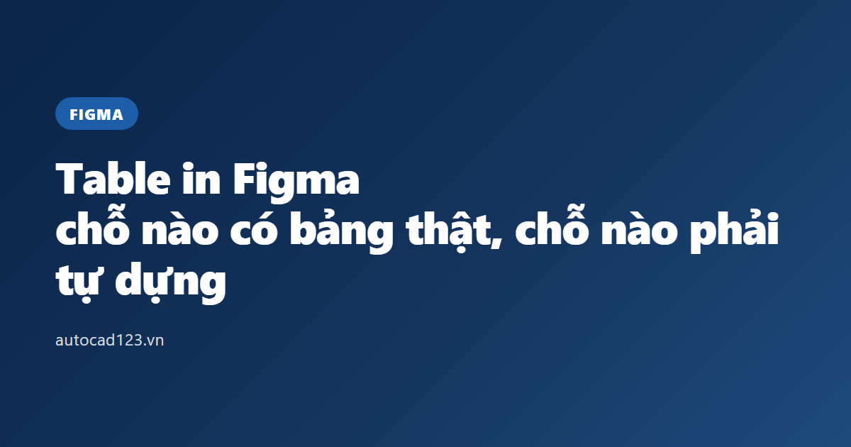 Table in Figma: chỗ nào có bảng thật, chỗ nào phải tự dựng