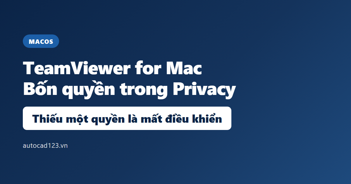 TeamViewer for Mac: bốn quyền phải bật và bẫy miễn phí