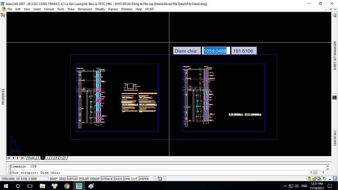 Lisp chia cửa sổ Viewport bên Layout trong AutoCAD