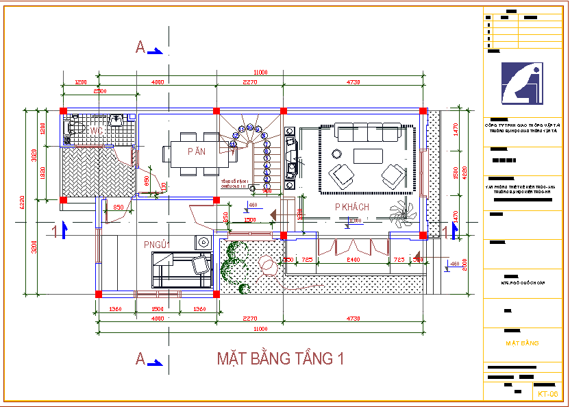Bản vẽ CAD mẫu nhà biệt thự
