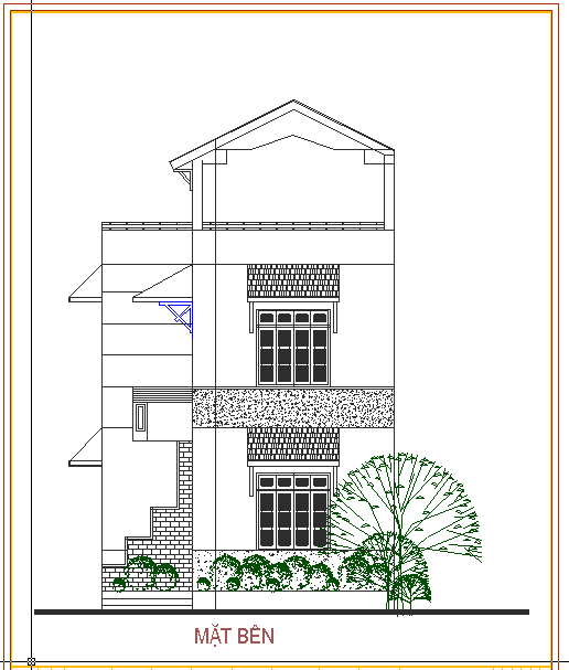 Bản vẽ CAD mẫu nhà biệt thự