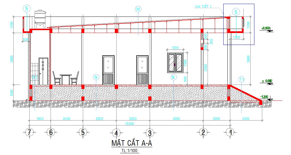 Bản vẽ AutoCAD nhà cấp 4