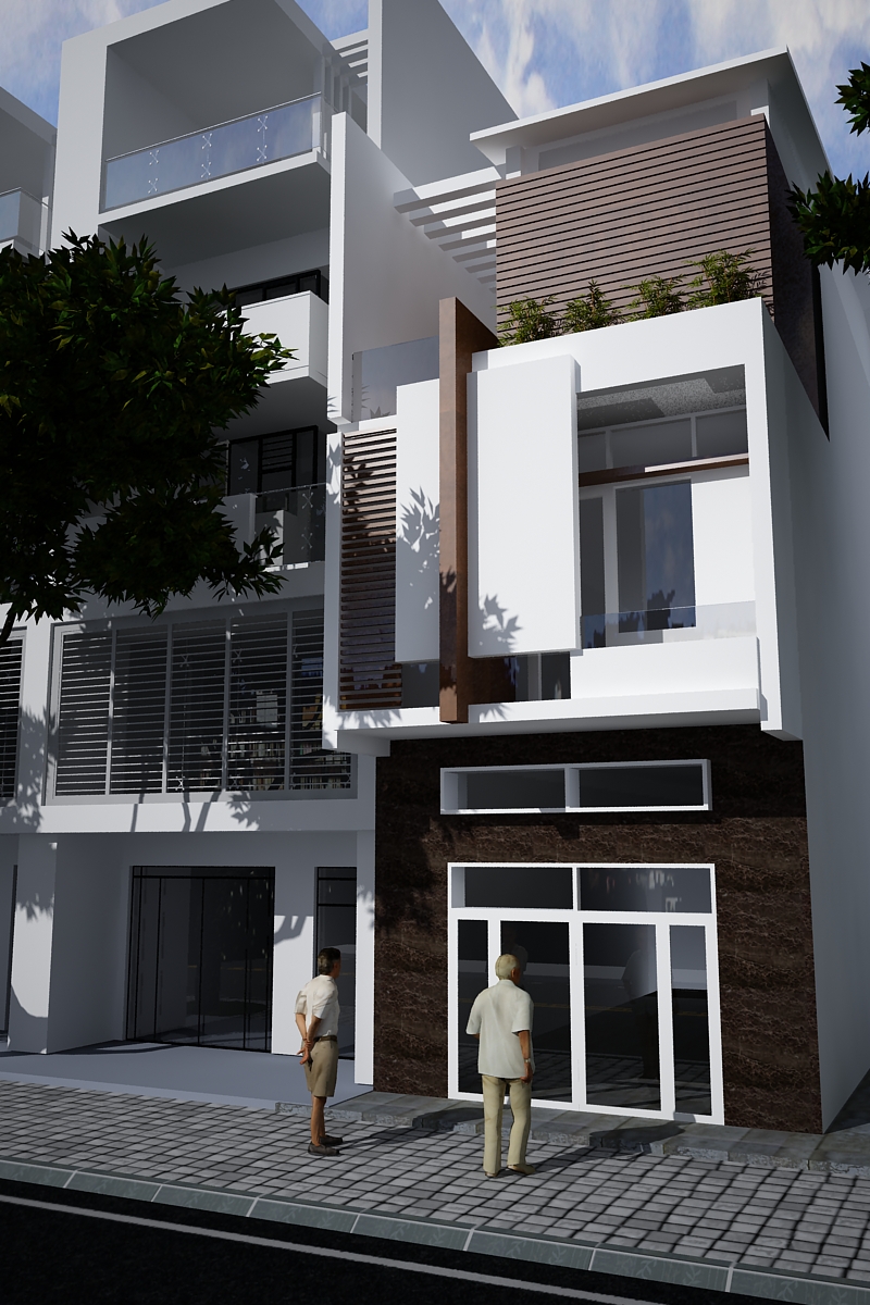 Thiết kế nhà 3 tầng 5x25m - Download trọn bộ hồ sơ mẫu nhà