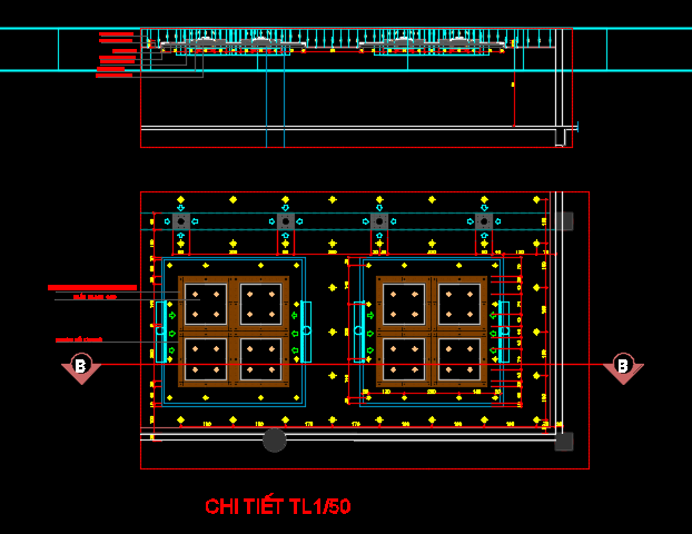 File cad trần thạch cao