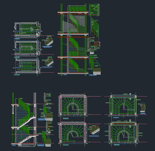 Thư viện cầu thang autocad - Tổng hợp 17 mẫu chi tiết nhất