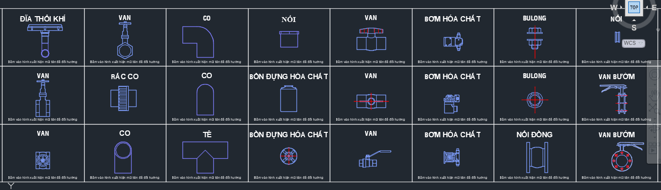 Cac o van co te bulong deu ghi dong nhac bam vao hinh de doi huong